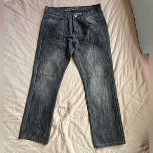 Helix Men's Dark Gray Straight Jeans